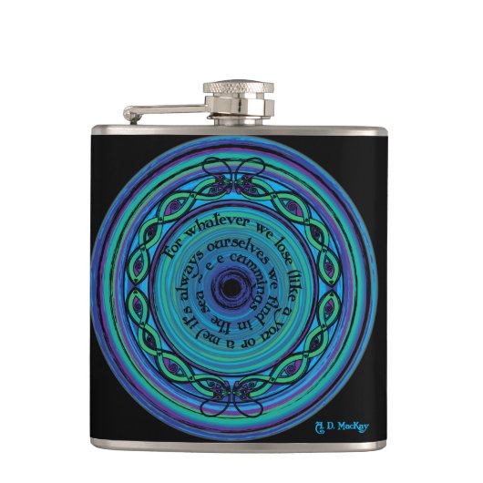 Keltisches Seeschlangen Flachmann (Vorderseite)