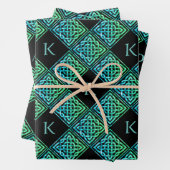 Keltisches Set für Monogramm, 3 Geschenkpapier Set (Beispiel)