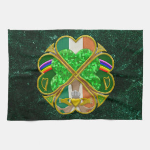 Keltisches Shamrock-Erbesymbol Irisch Inspiriert Geschirrtuch