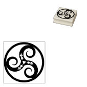 Keltisches Symbol für Wasser, Erde und Feuer Gummistempel (Stempel)