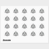Keltisches Symbol, Trinity-Knoten Runder Aufkleber (Blatt)