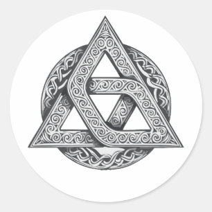 Keltisches Symbol, Trinity-Knoten Runder Aufkleber