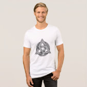 Keltisches Symbol, Trinity-Knoten Tri-Blend Shirt (Vorderseite voll)