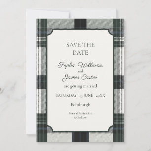 Keltisches Tartan-Botanik-Erbe Save The Date