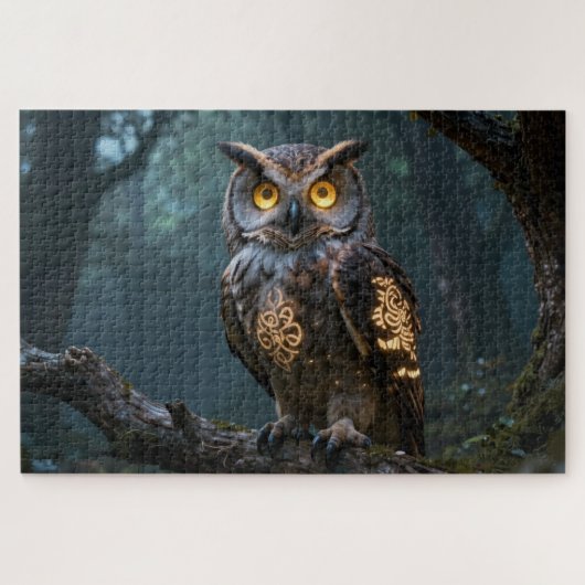 Keltisches Tier des Geistes Eule Puzzle (Horizontal)