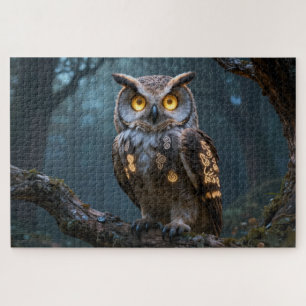 Keltisches Tiergeist-Eule-Jigsaw-Puzzle Puzzle