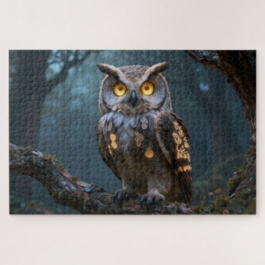 Keltisches Tiergeist-Eule-Jigsaw-Puzzle Puzzle (Horizontal)