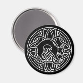 Keltisches Tribal Magische Katze Magnet (Vorderseite/Rückseite)