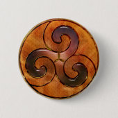 keltisches triskele auf Gold Button (Vorderseite)