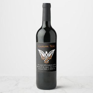 Keltisches Vogelwein-Siegel Weinetikett