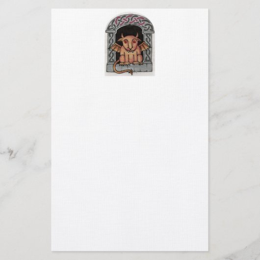 Keltisches Wasserspeierbriefpapier Briefpapier (Vorderseite)