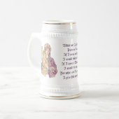 Keltisches Weihnachten Madonna Bierglas (Vorderseite Links)