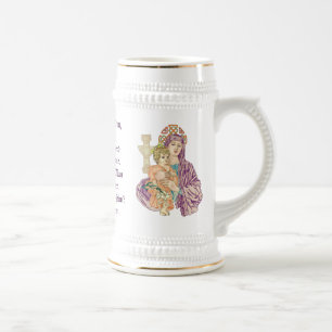 Keltisches Weihnachten Madonna Bierglas