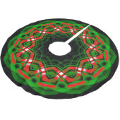 Keltisches Yule-Fest Polyester Weihnachtsbaumdecke (Schrägansicht)