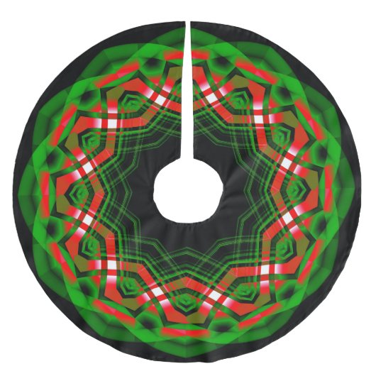 Keltisches Yule-Fest Polyester Weihnachtsbaumdecke (Vorderseite)