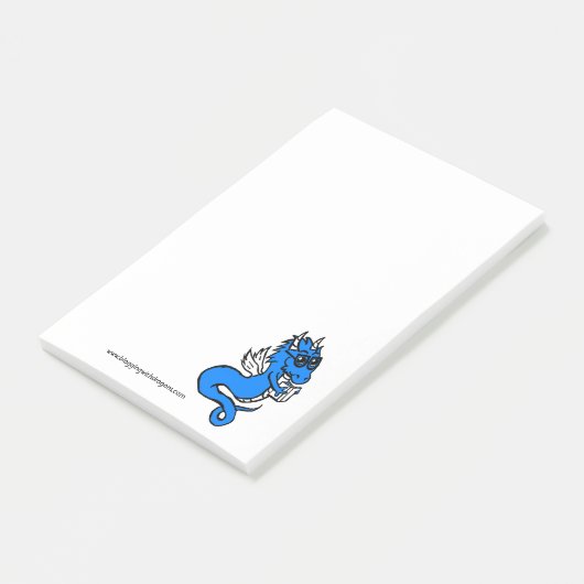 Kelvin die Drache-Post-It Post-it Klebezettel (angewinkelt)