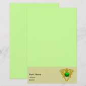 KELZENTRUM DES SAINT PATRICK, KLEEBLATT STATIONERY BRIEFPAPIER (Vorne/Hinten)
