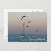 Kemah Sailboat Postkarte - maßgeschneidert (Vorne/Hinten)