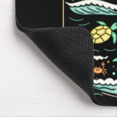 Kemah Tx Niedliche Strandferien Meeresschildkröten Mousepad (Ecke)