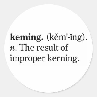 Keming Runder Aufkleber