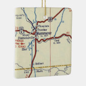 Kemmerer WY Vintag Map Keramikornament (Rechts)