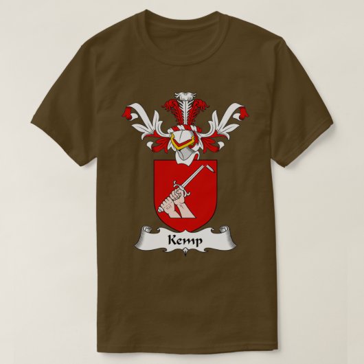 Kemp Coat of Arms Familienwappen T-Shirt (Design vorne)