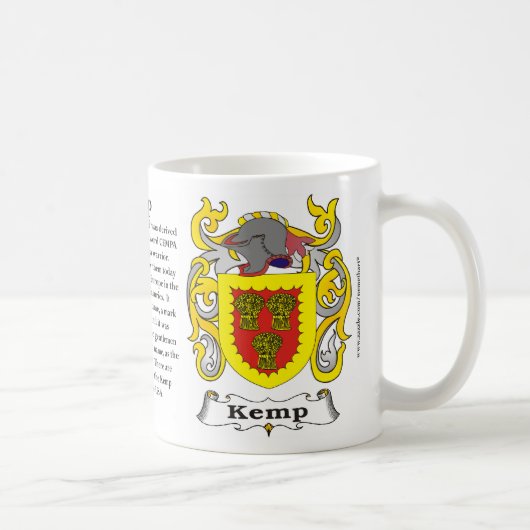 Kemp-Familien-Wappen Tasse (Rechts)