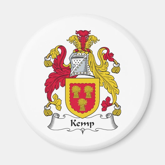 Kemp Familienwappen Magnet (Vorne)