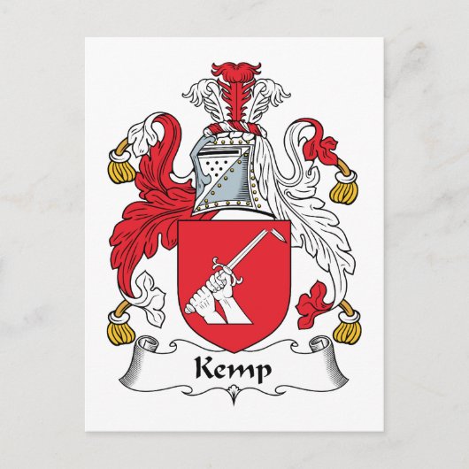 Kemp Familienwappen Postkarte (Vorderseite)
