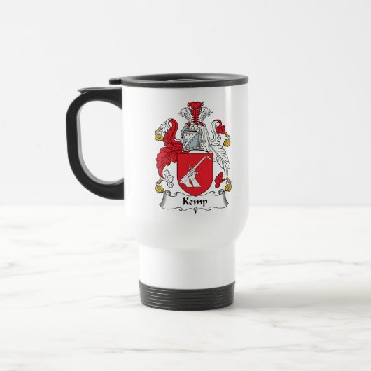 Kemp-Familienwappen Reisebecher (Links)