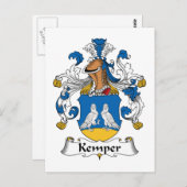 Kemper Familienwappen Postkarte (Vorne/Hinten)