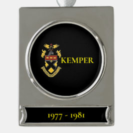 Kemper Militärakademie und Uni Banner-Ornament Silber