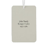 Kemper Military School & Uni Autolufterfrischer (Rückseite)