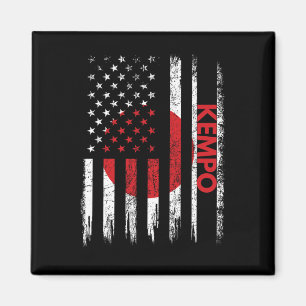 Kempo American Flag Karate Japanische Kampfkunst Magnet
