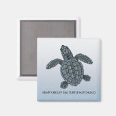 Kemps Ridley Sea Turtle Hatchling Magnet (Vorderseite/Rückseite)