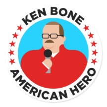 Ken Bone American Hero Stickers (rund)