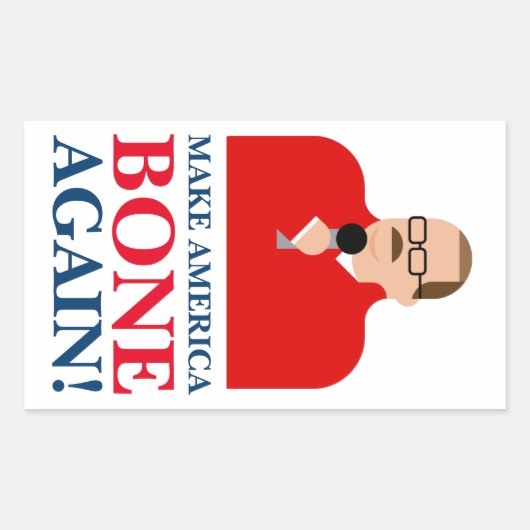Ken Bone Stickers "Make America Bone Again" (Vorderseite)