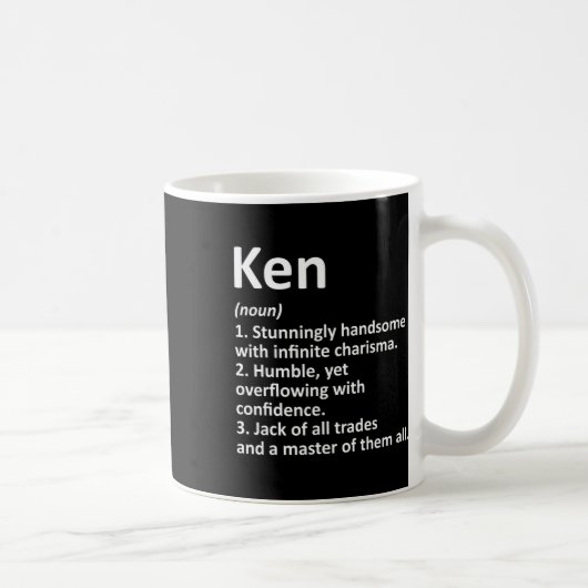Ken-Definition Personalisierter Name Lustiges Gebu Kaffeetasse (Rechts)