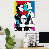 Ken erfasst die Retrowelle der Situation Poster (Heimbüro)