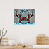 Ken Gage 2-XL Robot Army Retrowave Pop Surrealismu Poster (Küche)