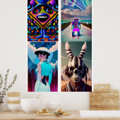 Ken Gage 4-in-1 Pop Art Series A Poster (Küche)