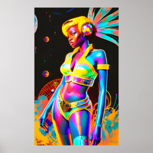 Ken Gage Afrofuturismus Zwei Science Fiction Pop Poster