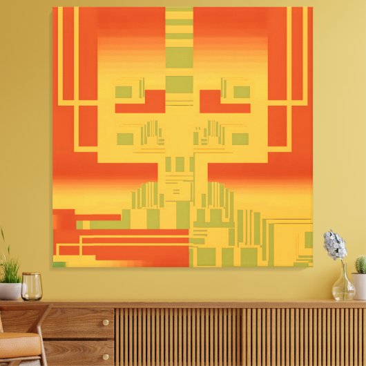 Ken Gage Central Processing Unicorn Kunst Leinwanddruck (Insitu (Wohnzimmer))