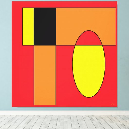 Ken Gage Egg Invader I Leinwanddruck (Insitu (Holzboden))