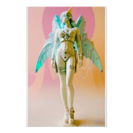 Ken Gage Future Perfect Vaporwave Angel Poster