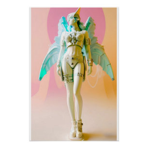 Ken Gage Future Perfect Vaporwave Engel Poster