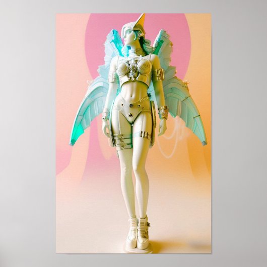 Ken Gage Future Perfect Vapowave Angel Poster (Vorne)