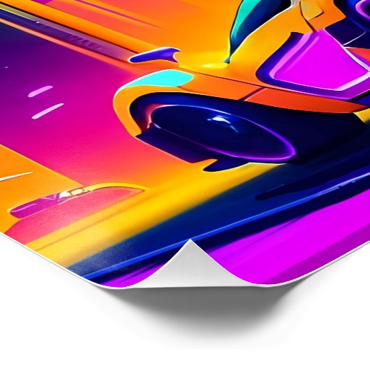 Ken Gage Raceway in die Zukunft Poster (Ecke)