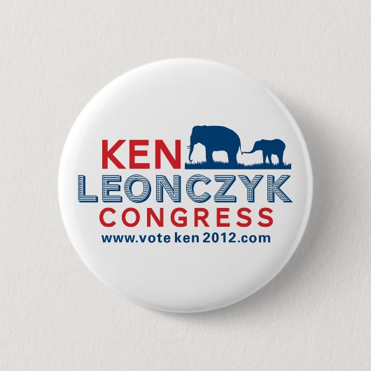 Ken Leonczyk für Kongress-Knopf Button (Vorderseite)