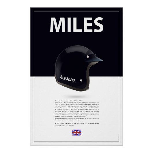 Ken Miles Helmet Poster (Vorderseite)